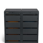 Modern Anthracite Wheelie Bin Storage – 2 x 120L – UrbiCover Premium Garden Architecture