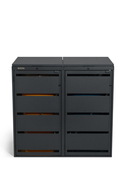 Modern Anthracite Wheelie Bin Storage – 2 x 120L – UrbiCover Premium Garden Architecture