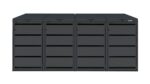Modern anthracite Wheelie Bin Storage – 4 x 120L – UrbiCover Premium Garden- front