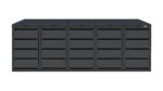 Modern anthracite Wheelie Bin Storage – 5 x 120L – UrbiCover Premium Garden- front