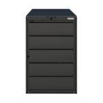 Modern anthracite Wheelie Bin Storage – 1 x 240L – UrbiCover Premium Garden- front