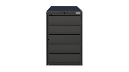 Modern anthracite Wheelie Bin Storage – 1 x 240L – UrbiCover Premium Garden- front