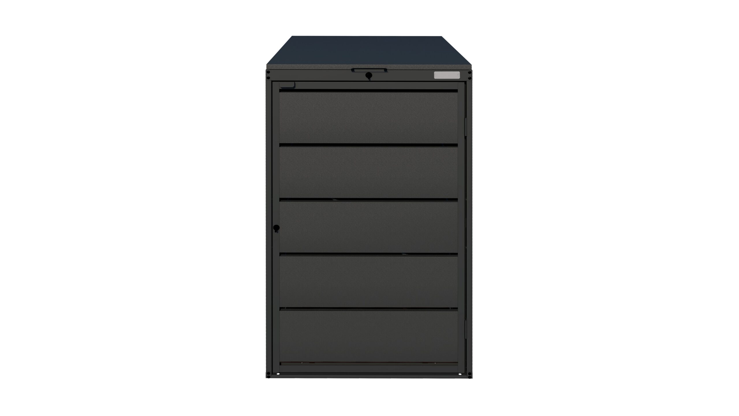 ZK_240_7016_Antracyt_1_1 Modern anthracite Wheelie Bin Storage – 1 x 240L – UrbiCover Premium Garden- front