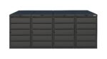 Modern anthracite Wheelie Bin Storage – 4 x 240L – UrbiCover Premium Garden- front view