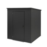 Secure metal anthracite garden shed – UrbiCover Premium- side view