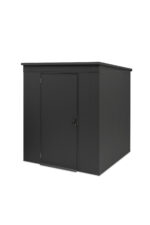 Secure metal anthracite garden shed – UrbiCover Premium- side view