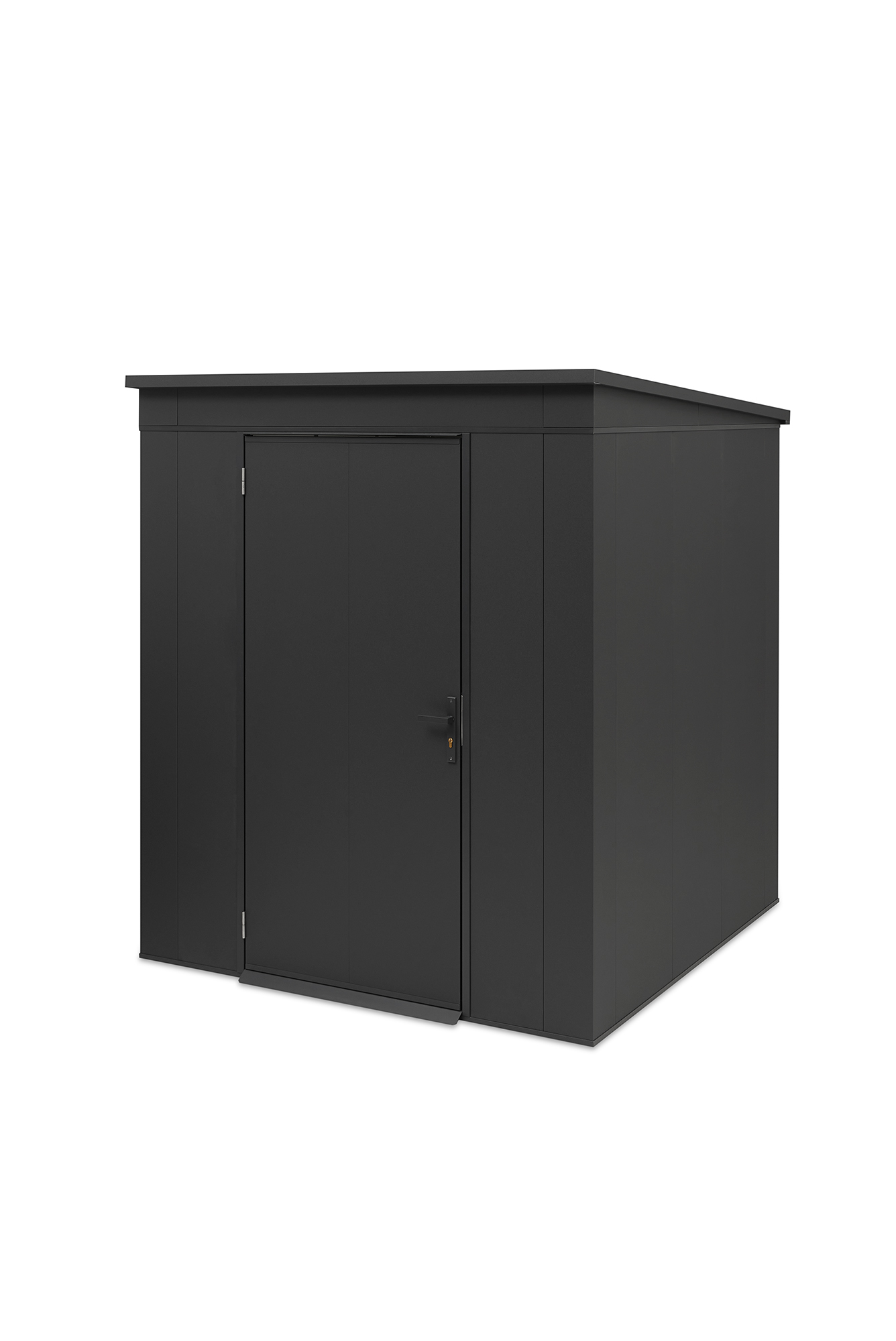 Dom_186_186_7016_2 Secure metal anthracite garden shed – UrbiCover Premium- side view