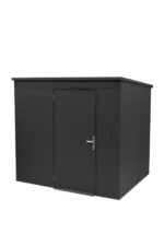 Secure metal anthracite garden shed 236x186cm – UrbiCover Premium- side view