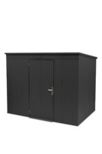 Secure metal garden shed, anthracite colour, 286x186cm– UrbiCover Premium- side view