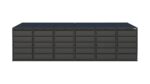 Modern anthracite Wheelie Bin Storage – 6 x 240L – UrbiCover Premium Garden- front view